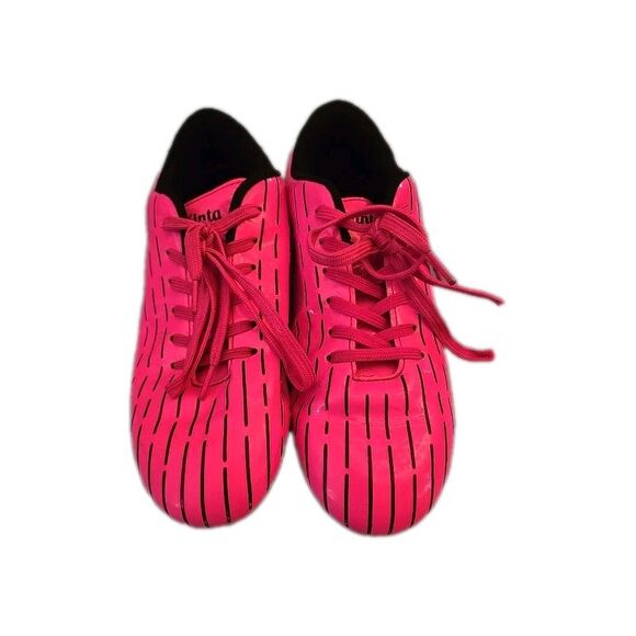BomKinta Girl’s Pink Soccer Cleats Size 37 EU US 6.5 Lace Up And Ready To Go - Picture 1 of 8